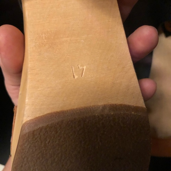 Swedish Handmade Hasbeens Toffel leather wooden clogs Size 41 - Picture 12 of 12